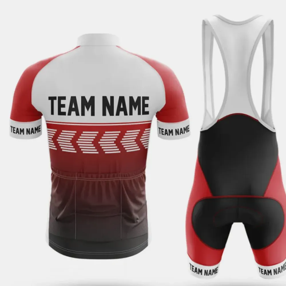 Cycling Bibs S4 Custom Team Name Red/Black/White