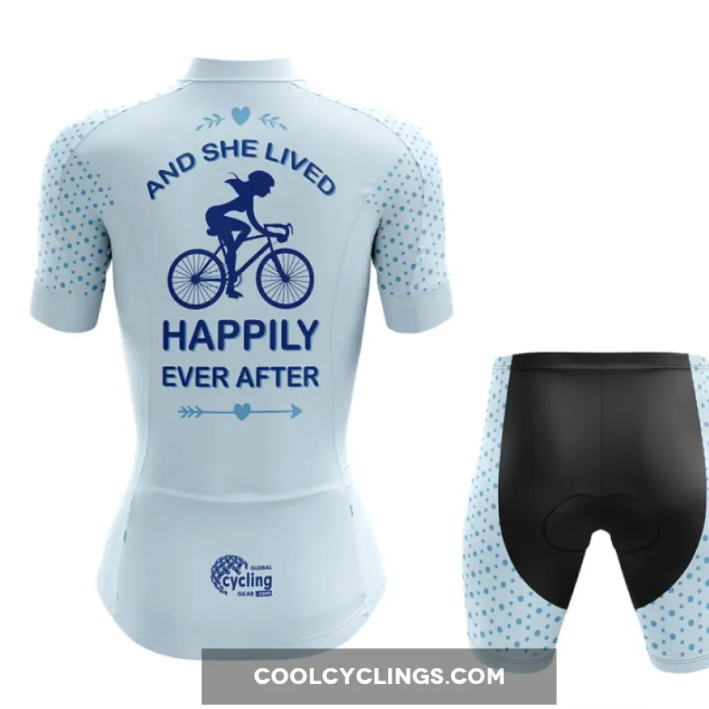 Happily V5 Cycling Jersey Light Blue/White/Pale Blue