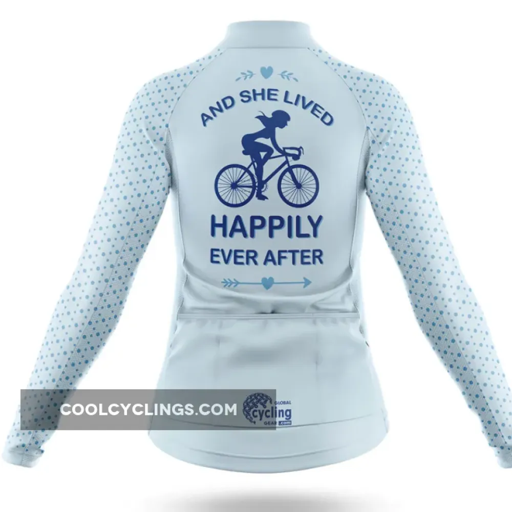 Happily V5 Cycling Jersey Light Blue/White/Pale Blue