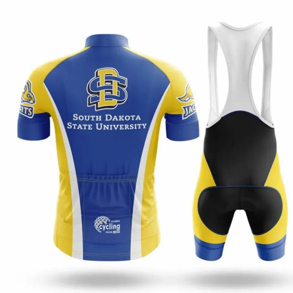 South Dakota State University Cycling Kit Full Set Full Zip Blue/Yellow/White