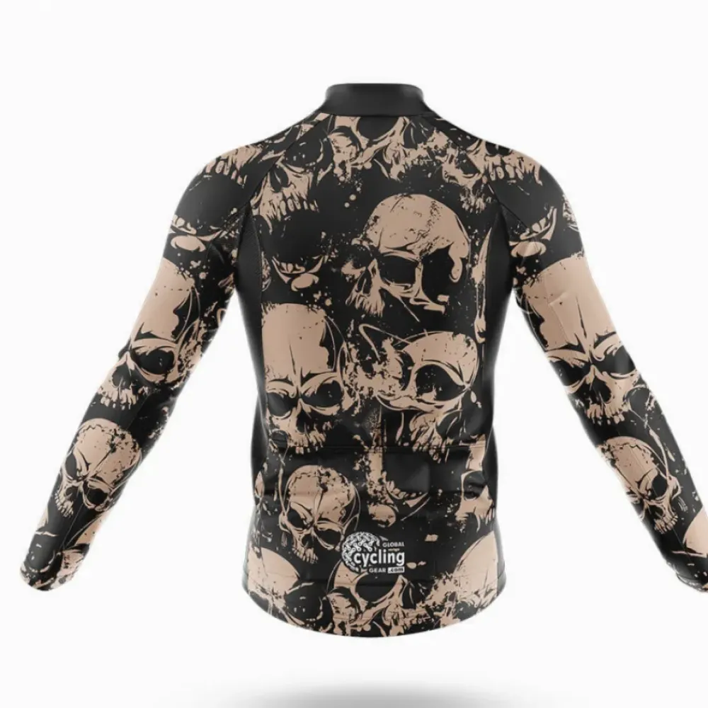 Cycling Kit Retro Skull Black/Beige/Brown