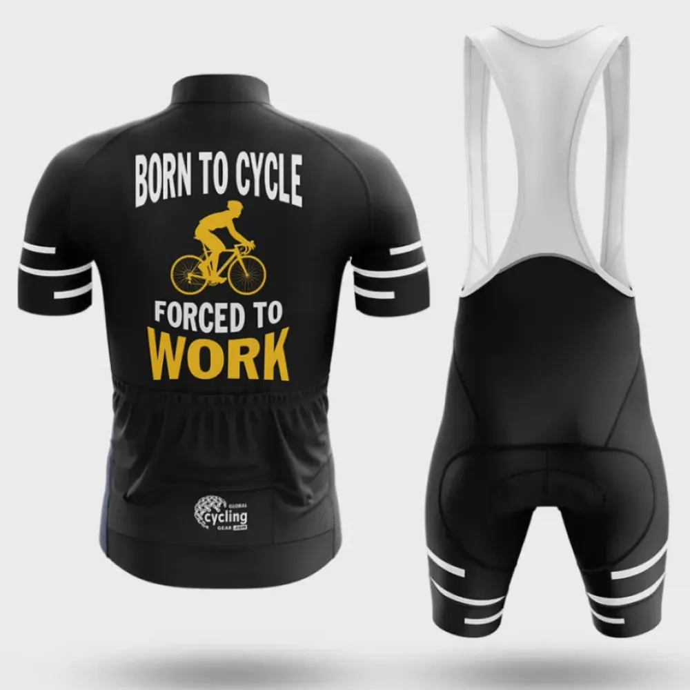Born To Cycle Jersey Work Black/Gold/White