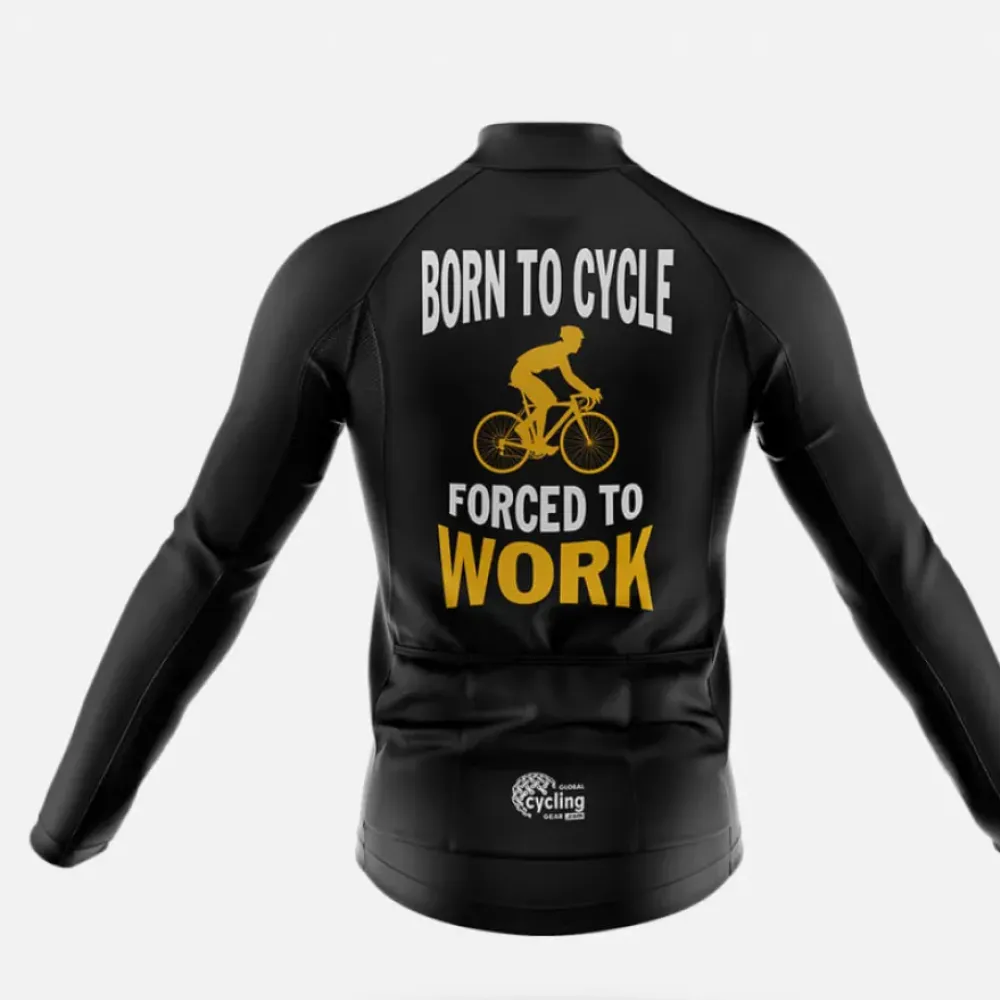 Born To Cycle Jersey Work Black/Gold/White