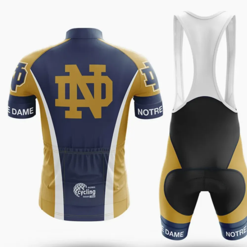 Notre Dame Cycling Kit Full Set Navy/Gold/White