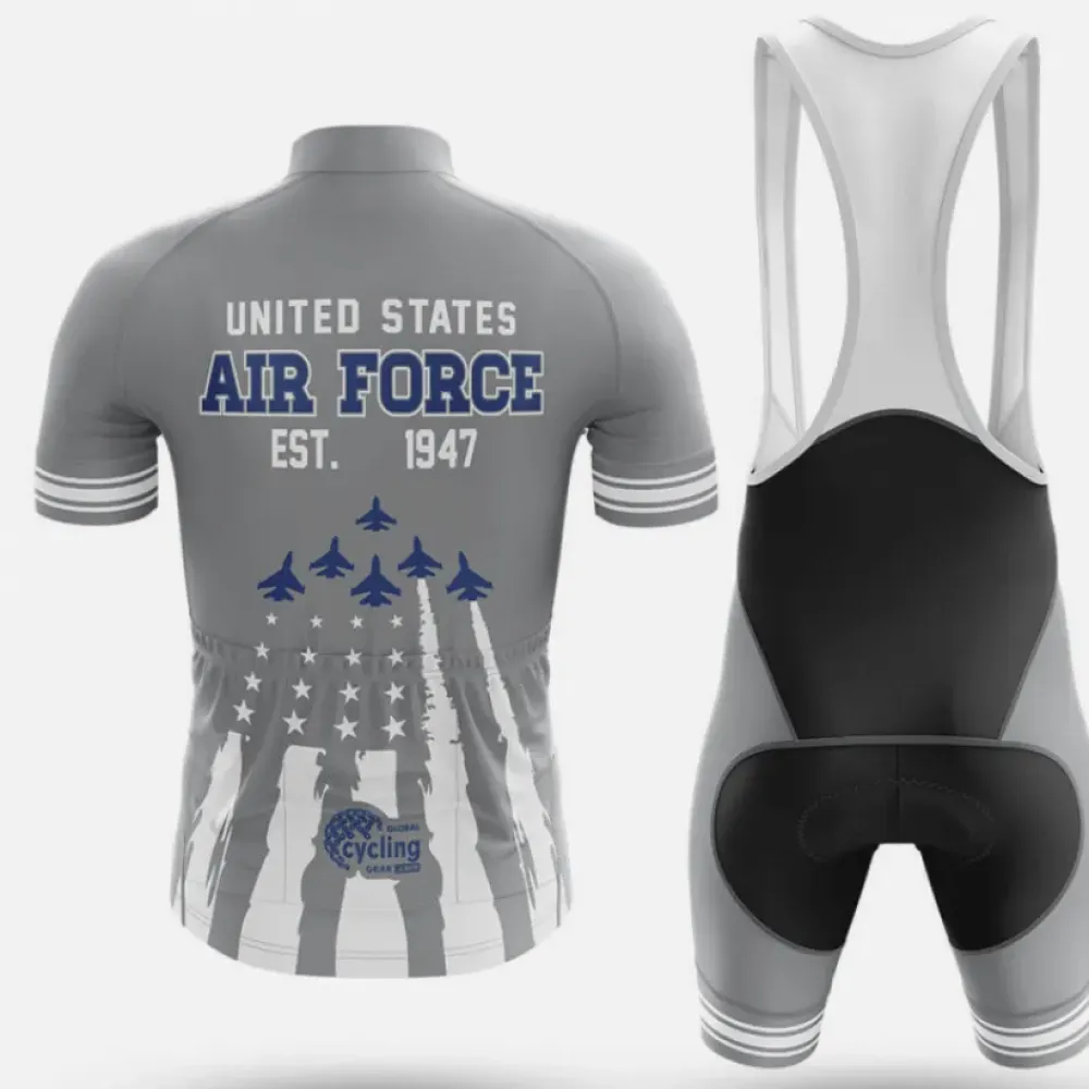 United States Air Force 1947 Cycling Jersey Gray/White/Black