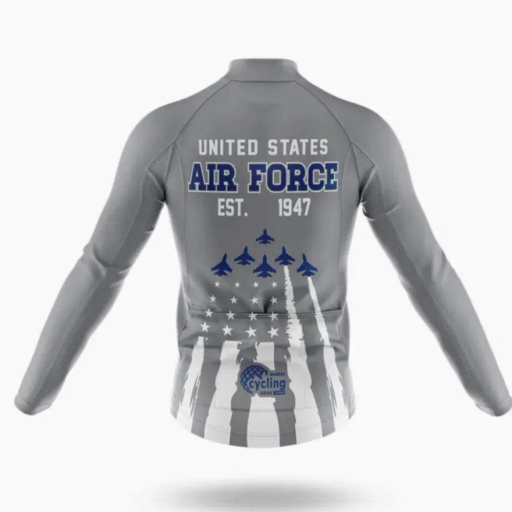 United States Air Force 1947 Cycling Jersey Gray/White/Black