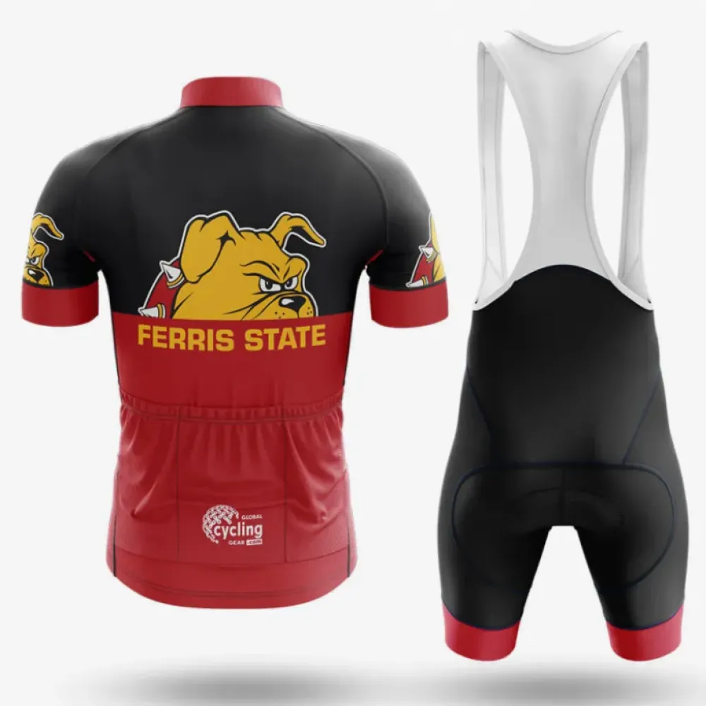 Ferris State Bulldogs Cycling Jersey Red/Black/Yellow