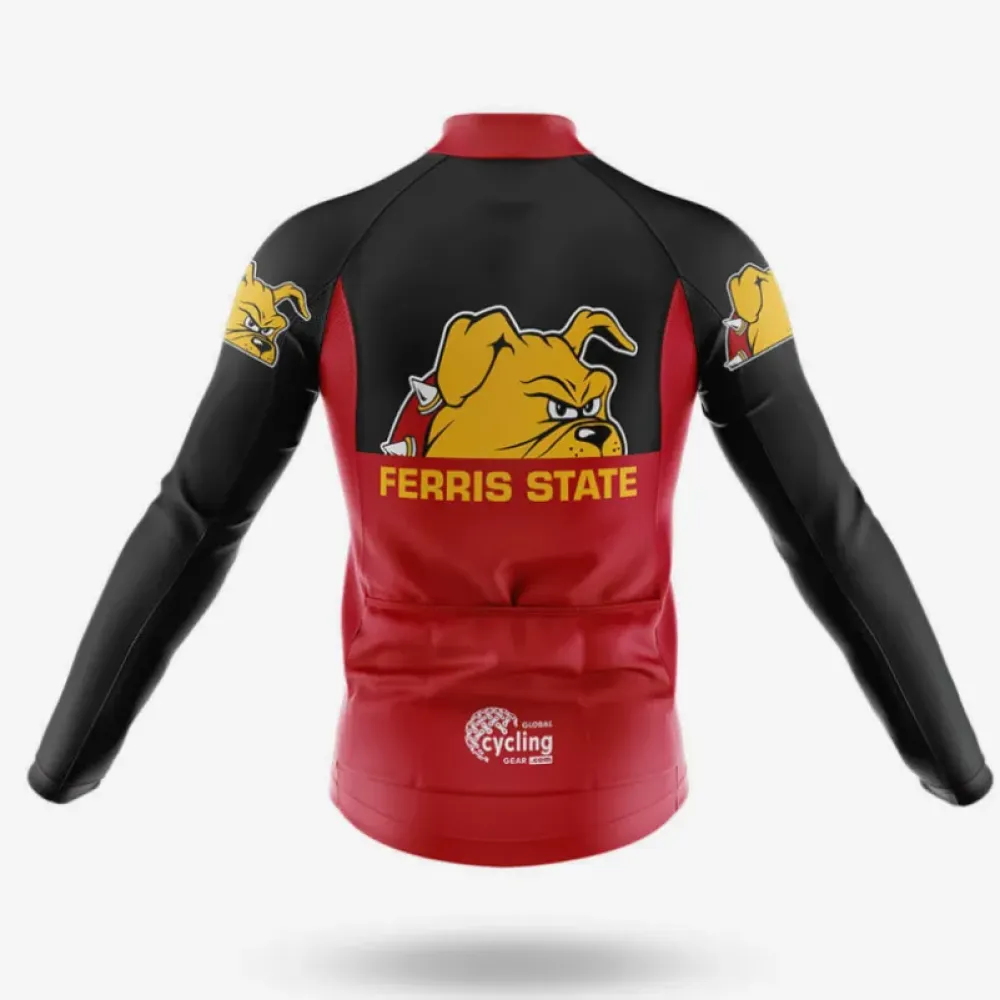 Ferris State Bulldogs Cycling Jersey Red/Black/Yellow