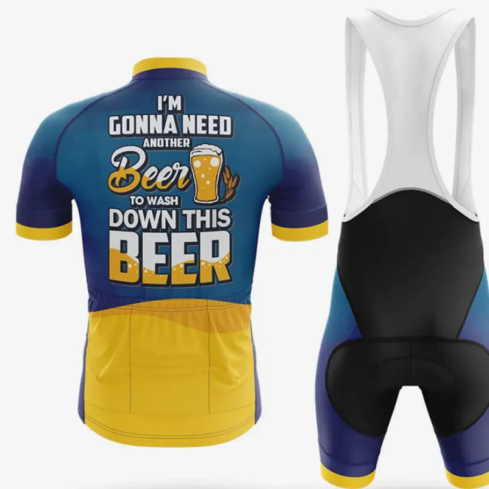 American Beer Cycling Kit Full Set Navy/Yellow/White