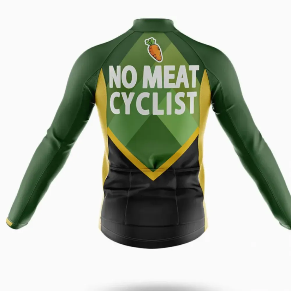 No Meat Cyclist Bibs Comfortable Green/Yellow/White