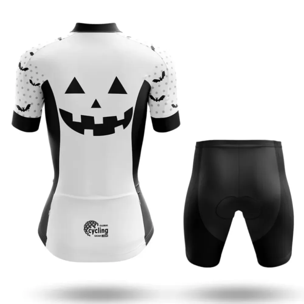 Women's Cycling Kit Pumpkin Face White/Black/Grey