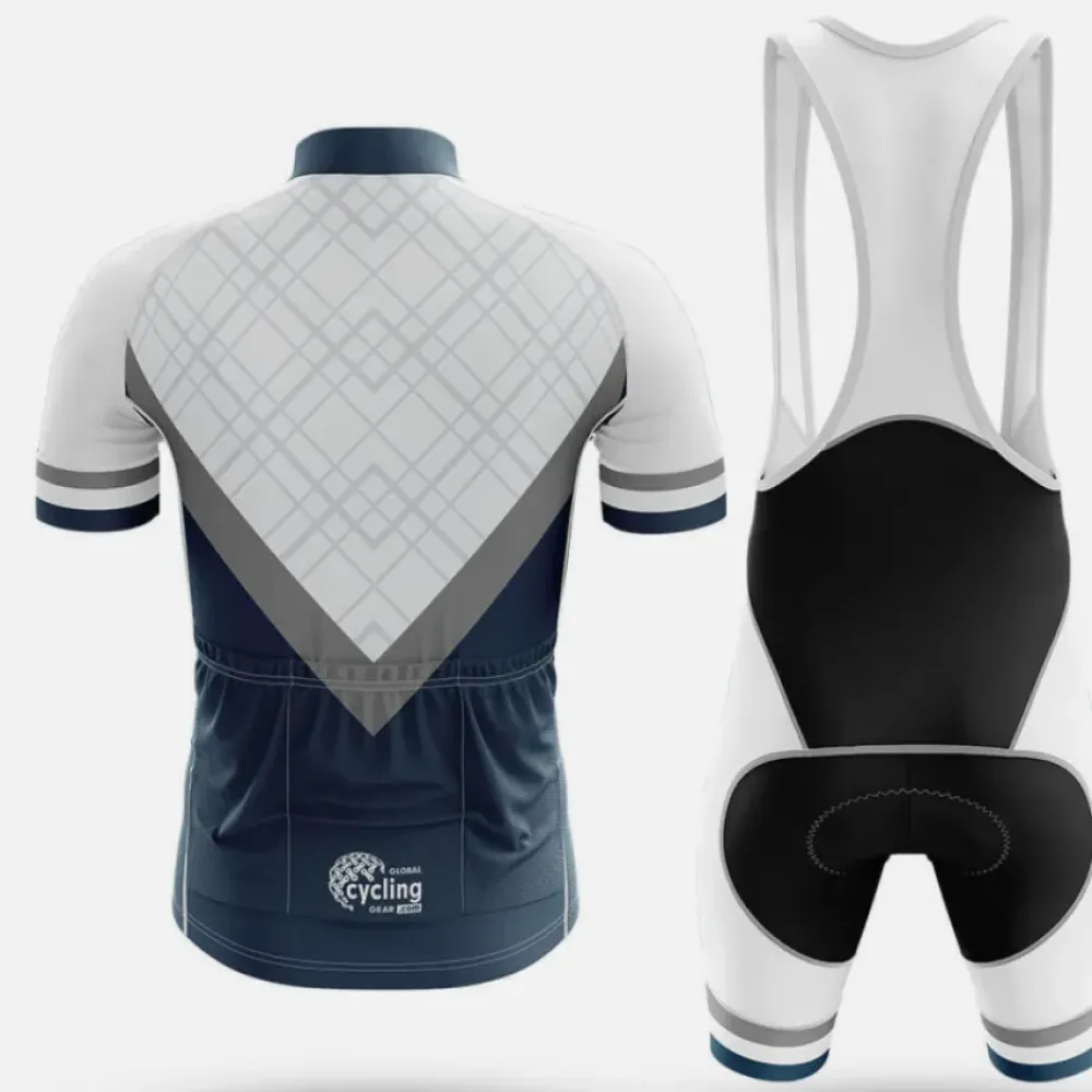 USA S6 Blue Cycling Bibs Comfortable White/Blue/Black