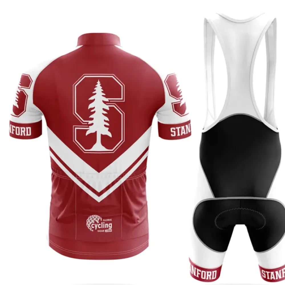 Stanford University Cycling Jersey Modern Design Maroon/White/Burgundy
