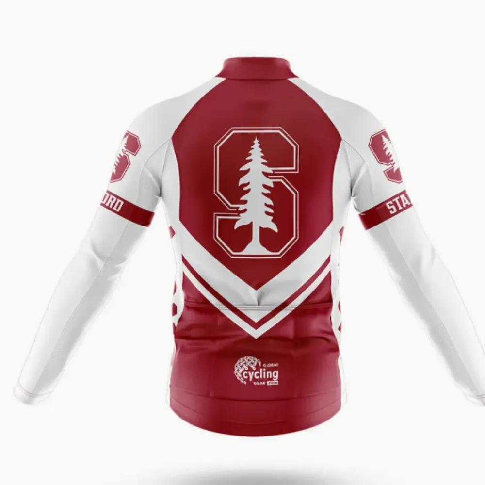 Stanford University Cycling Jersey Modern Design Maroon/White/Burgundy