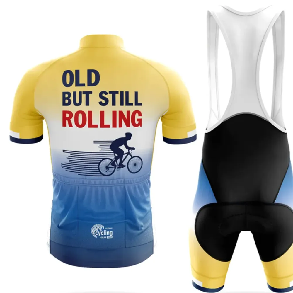 Cycling Bibs Old But Still Rolling Yellow/Black/White