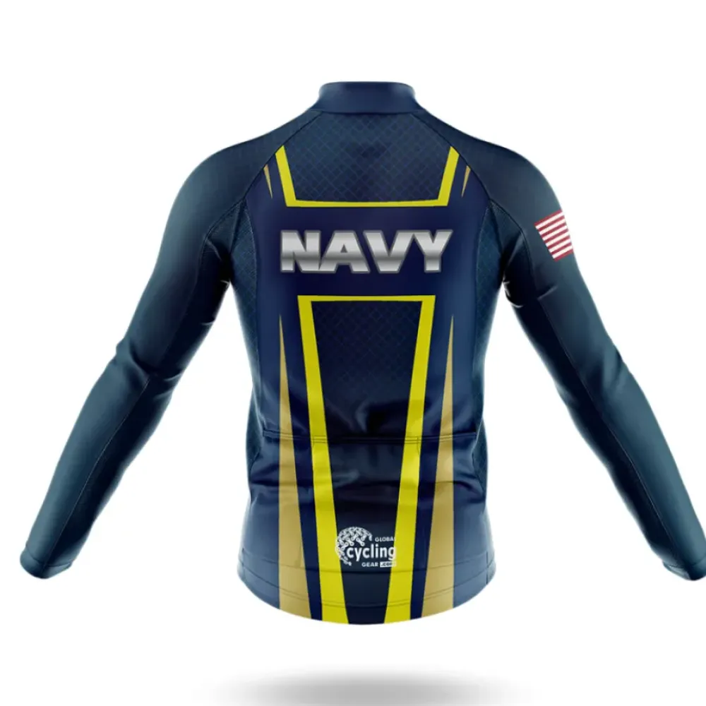 Navy USN Team Cycling Jersey Navy/Yellow/Blue