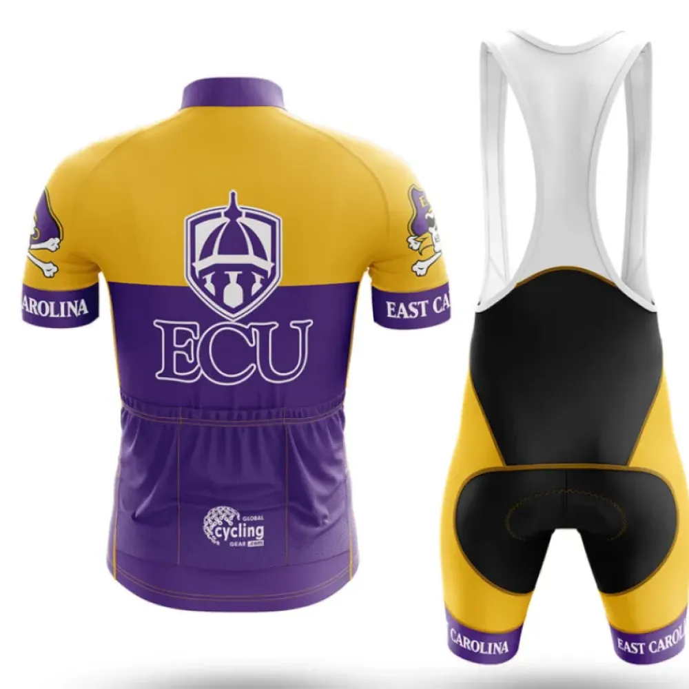 East Carolina University Cycling Kit Full Set Ver.2 Unique Design Yellow/Purple/Black