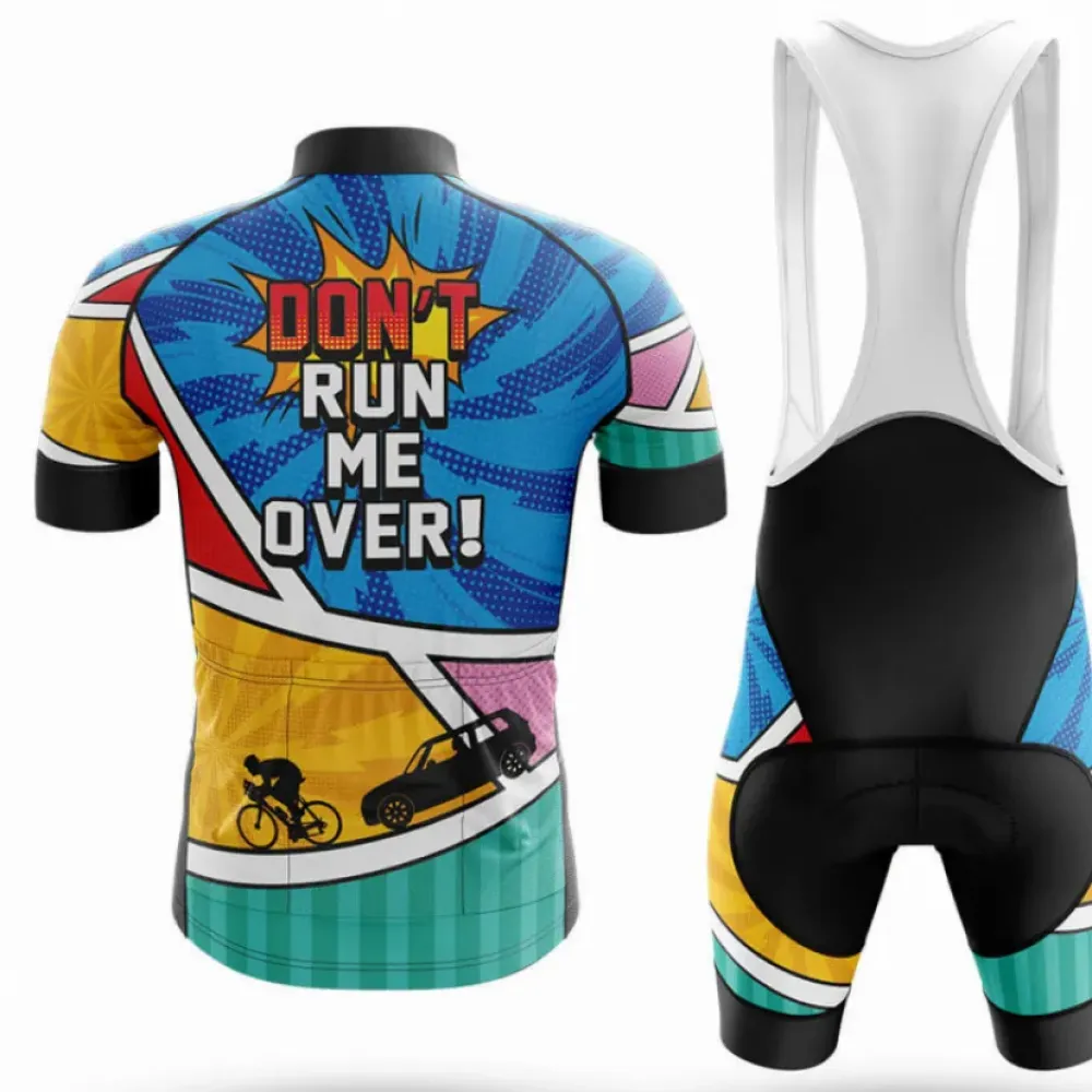 Cycling Kit Don't Run Me Over Blue/Pink/Yellow