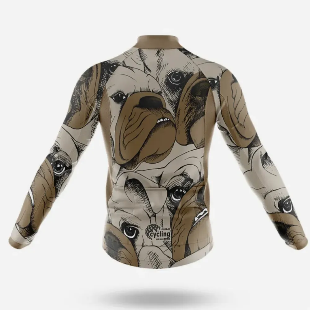 Bulldog Cycling Kit Short Sleeve Jersey Brown/Tan/Beige