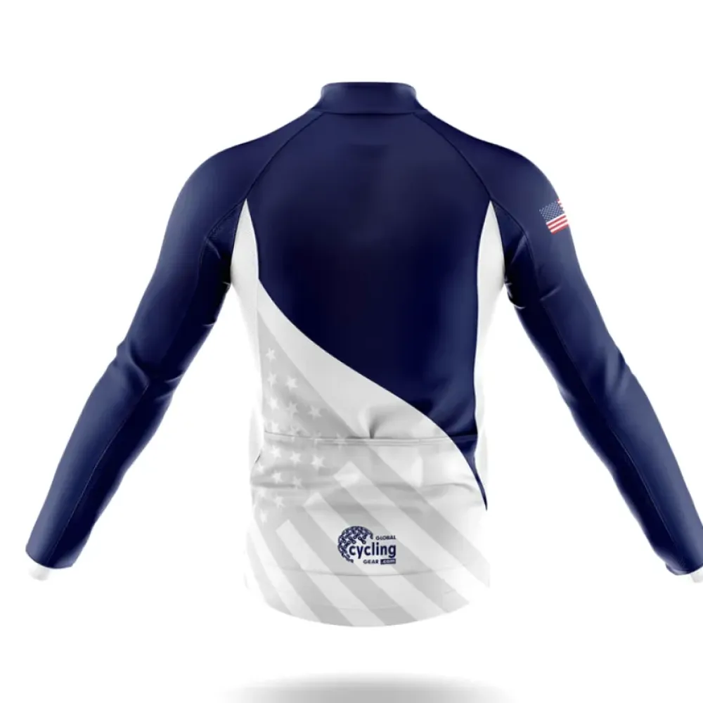 USA S4 Cycling Jersey Navy/White/Grey