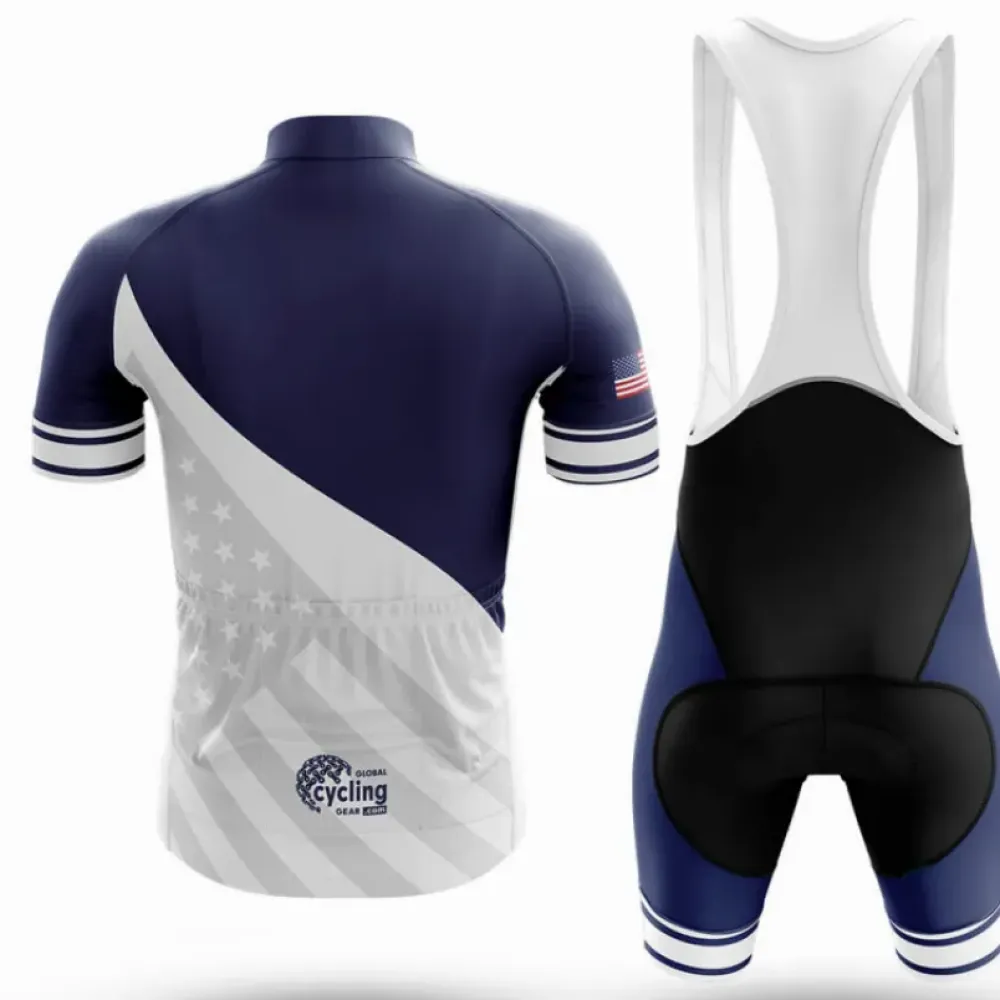 USA S4 Cycling Jersey Navy/White/Grey