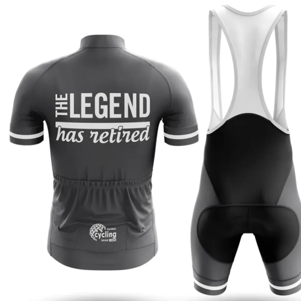 Cycling Jersey The Legend Has Retired Black/White/Grey