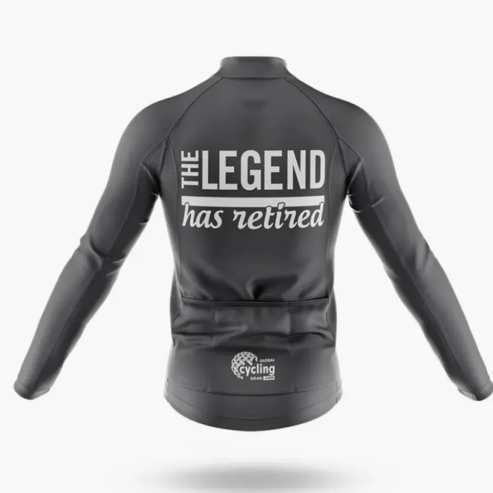 Cycling Jersey The Legend Has Retired Black/White/Grey
