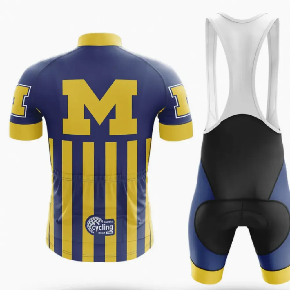 Michigan Cycling Jersey Long Sleeve Navy/Yellow/Gold