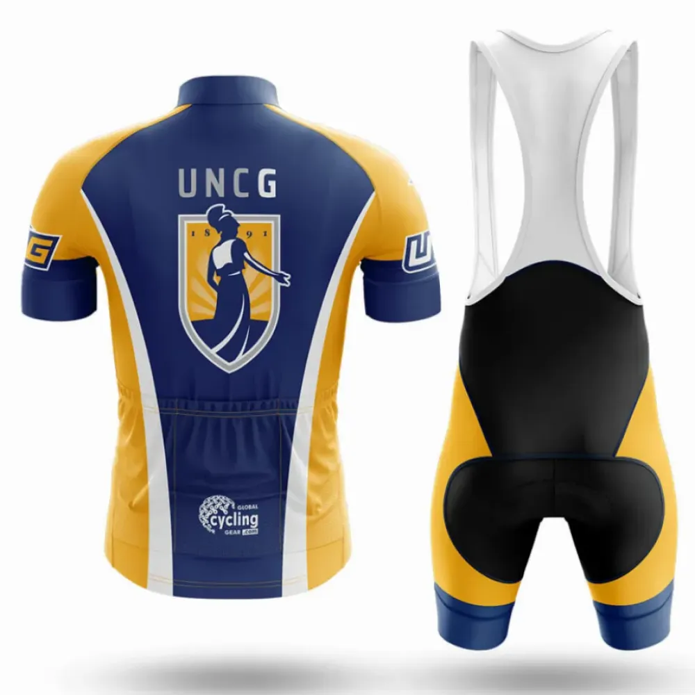 University of North Carolina Greensboro Cycling Kit Full Set Navy/Yellow/White