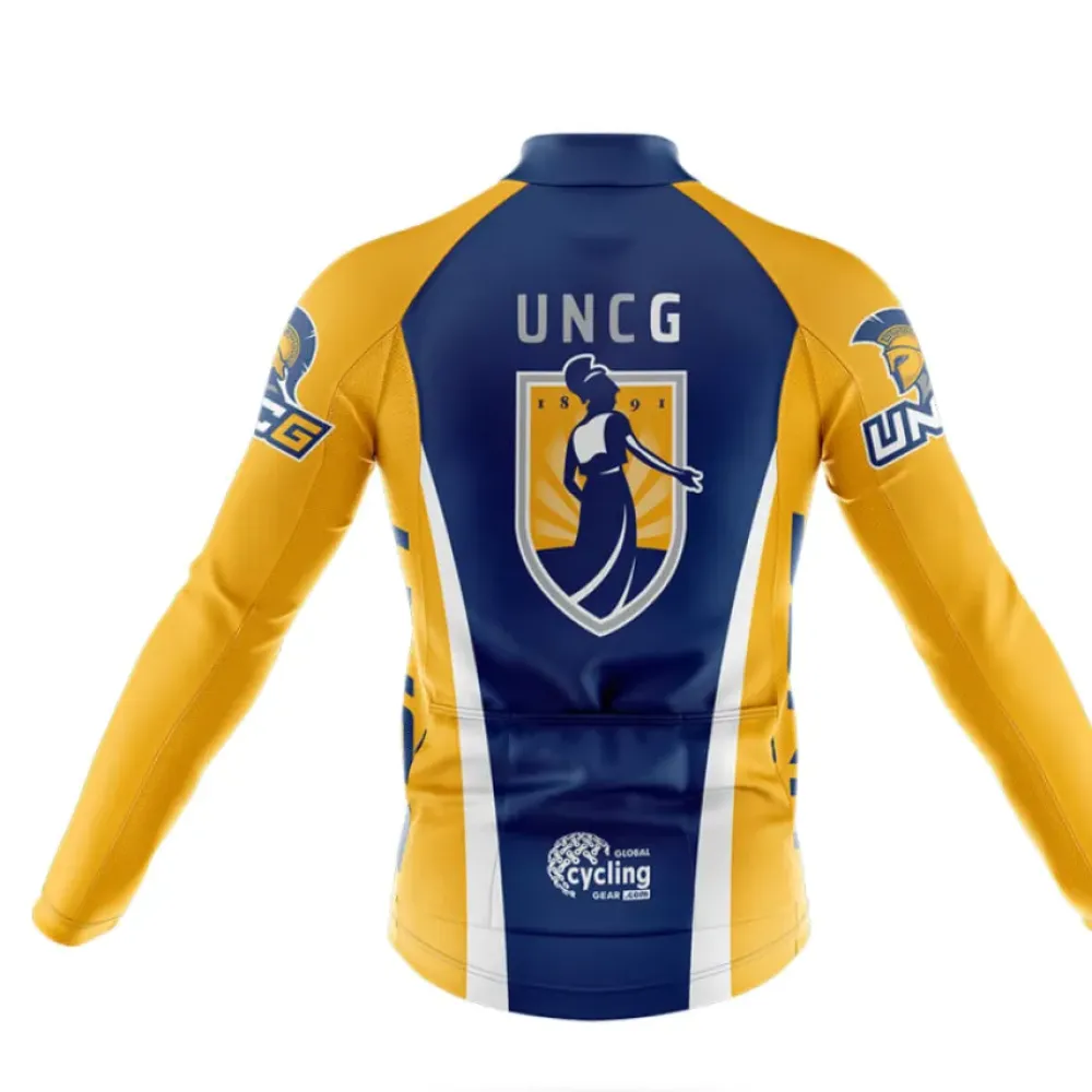 University of North Carolina Greensboro Cycling Kit Full Set Navy/Yellow/White