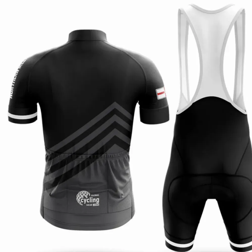 Northern Ireland S5 Breathable Black/White/Grey Cycling Bibs