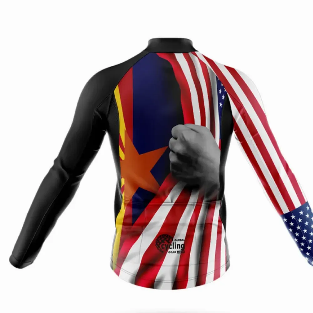 Cycling Bibs American Flag Black/Red/White