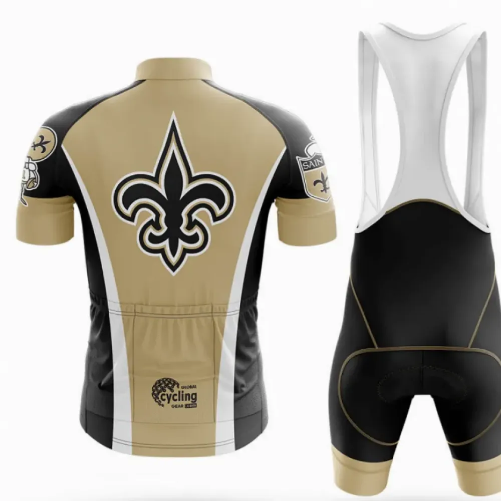 New Orleans Saints Cycling Jersey Gold/Black/Silver