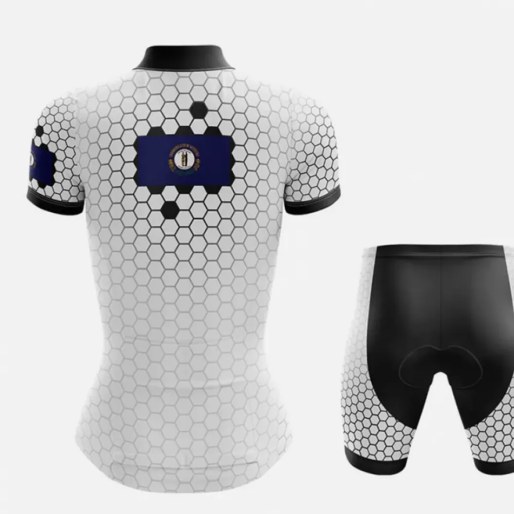 Kentucky Women V7 Cycling Jersey White/Black/Grey