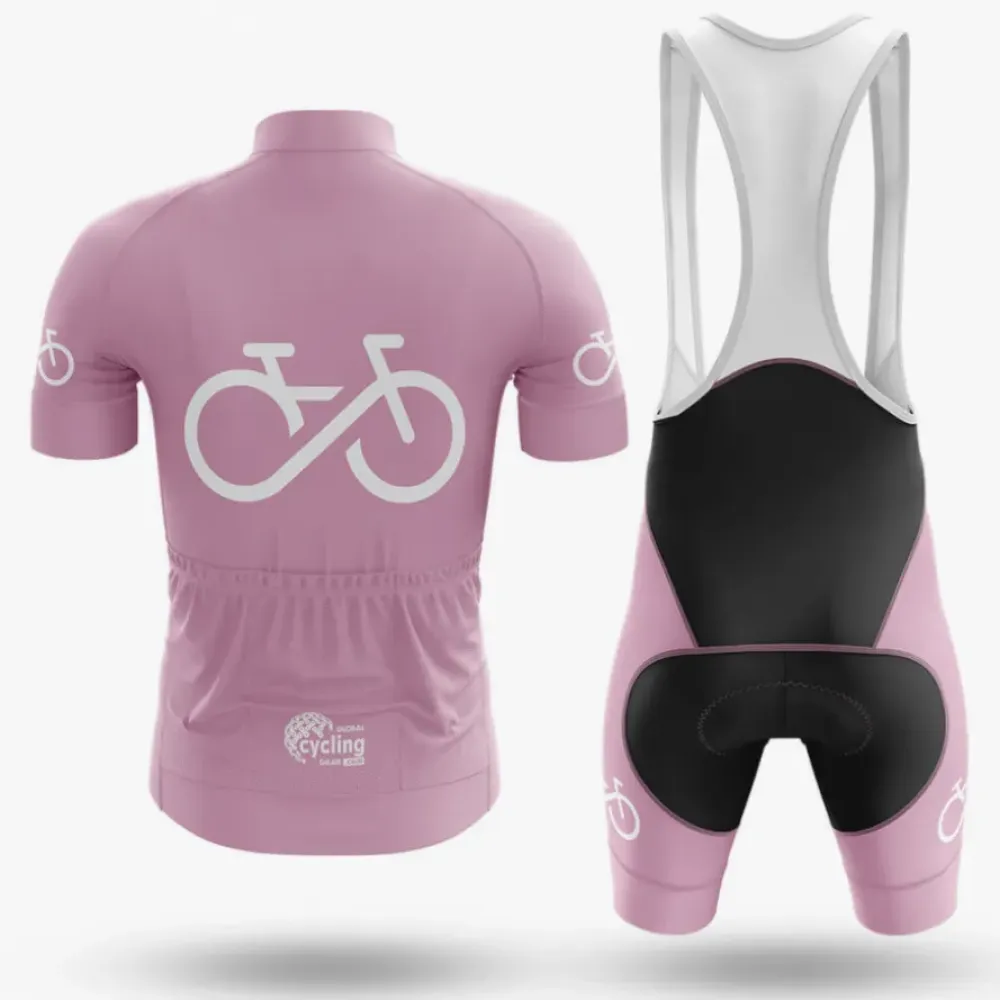 Cycling Bibs Breathable Pink/Black/Light Purple