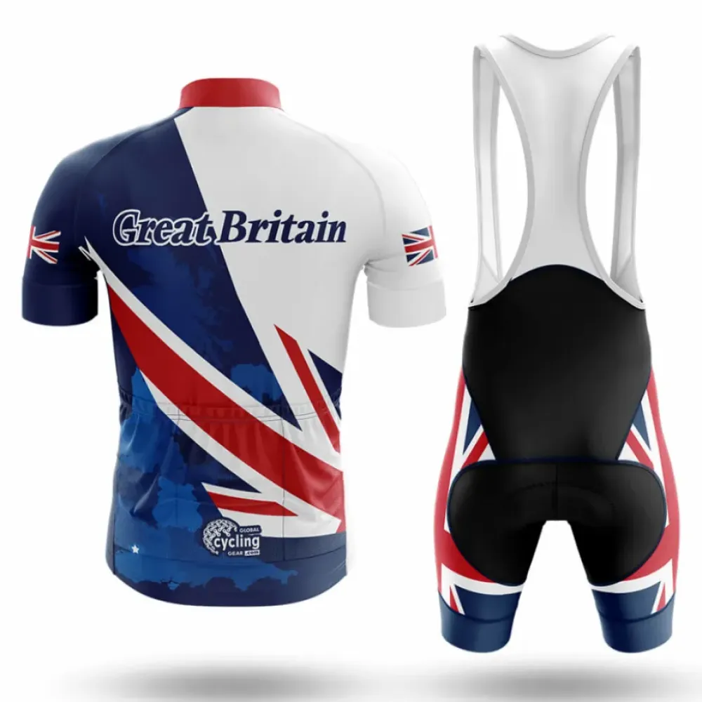 Great Britain Long Sleeve Cycling Jersey Navy/Red/White