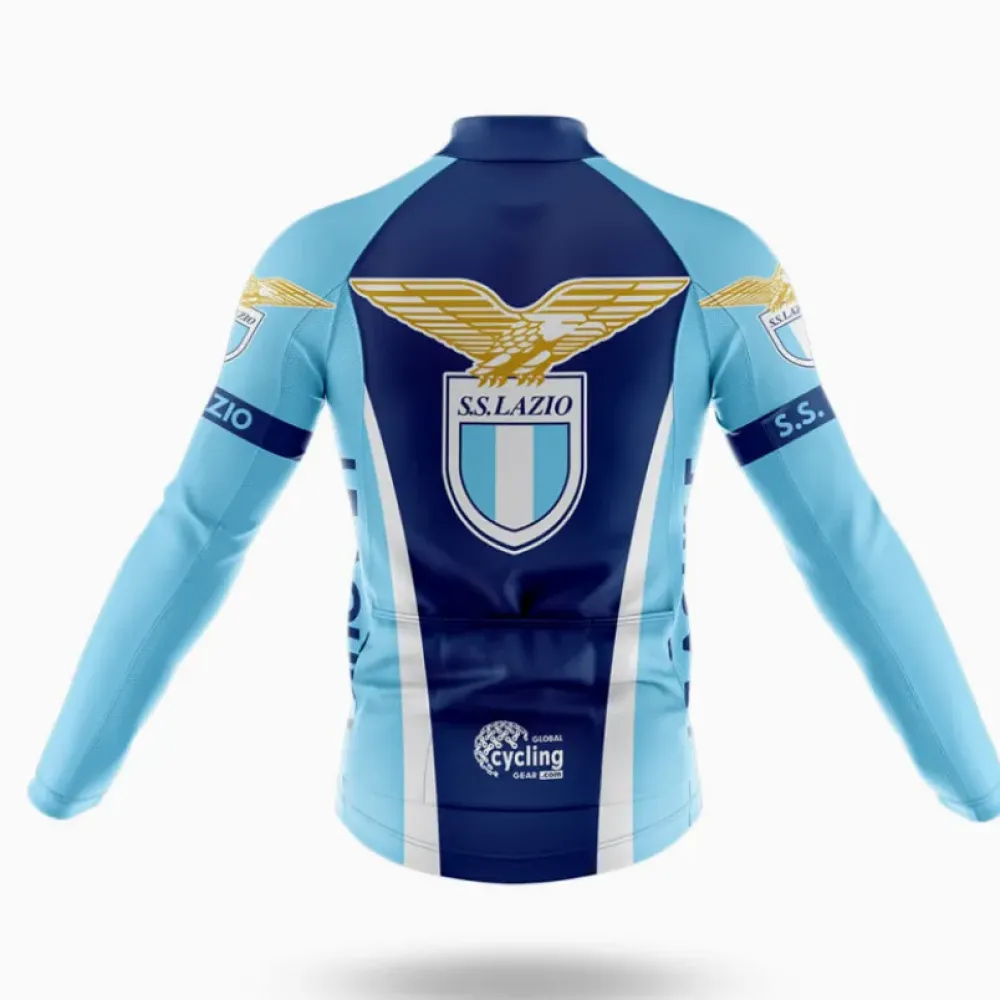 Lazio Cycling Bibs Breathable Light Blue/Black/White