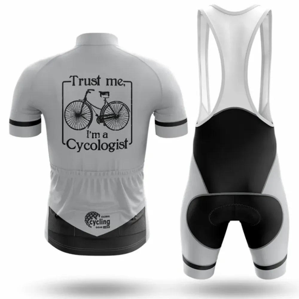Cycling Jersey Trust Me Long Sleeve Gray/Black/White