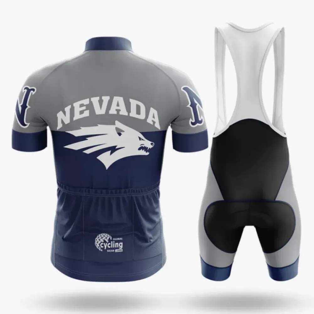 University of Nevada Cycling Bibs Ver.2 Comfortable Navy/White/Grey