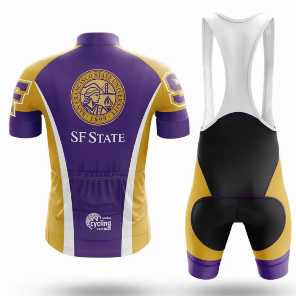 San Francisco State University Cycling Kit Full Set Purple/Gold/White