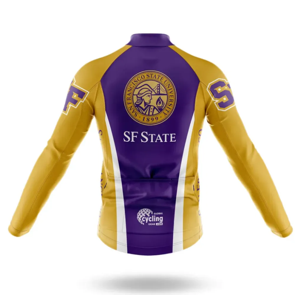 San Francisco State University Cycling Kit Full Set Purple/Gold/White