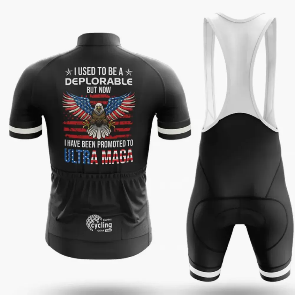 Ultra M-A-G-A Long Sleeve Cycling Jersey American Pride Black/Red/Blue