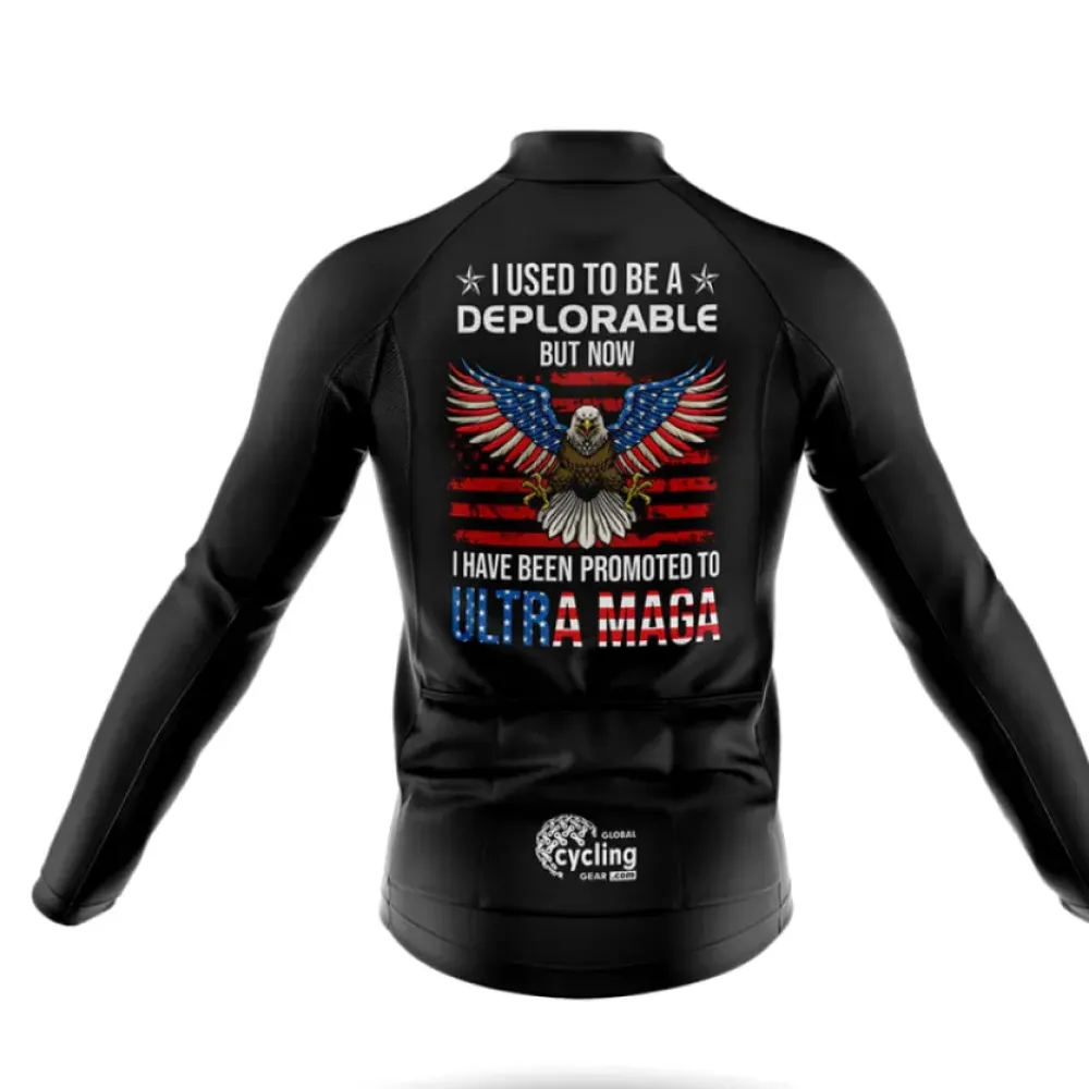 Ultra M-A-G-A Long Sleeve Cycling Jersey American Pride Black/Red/Blue