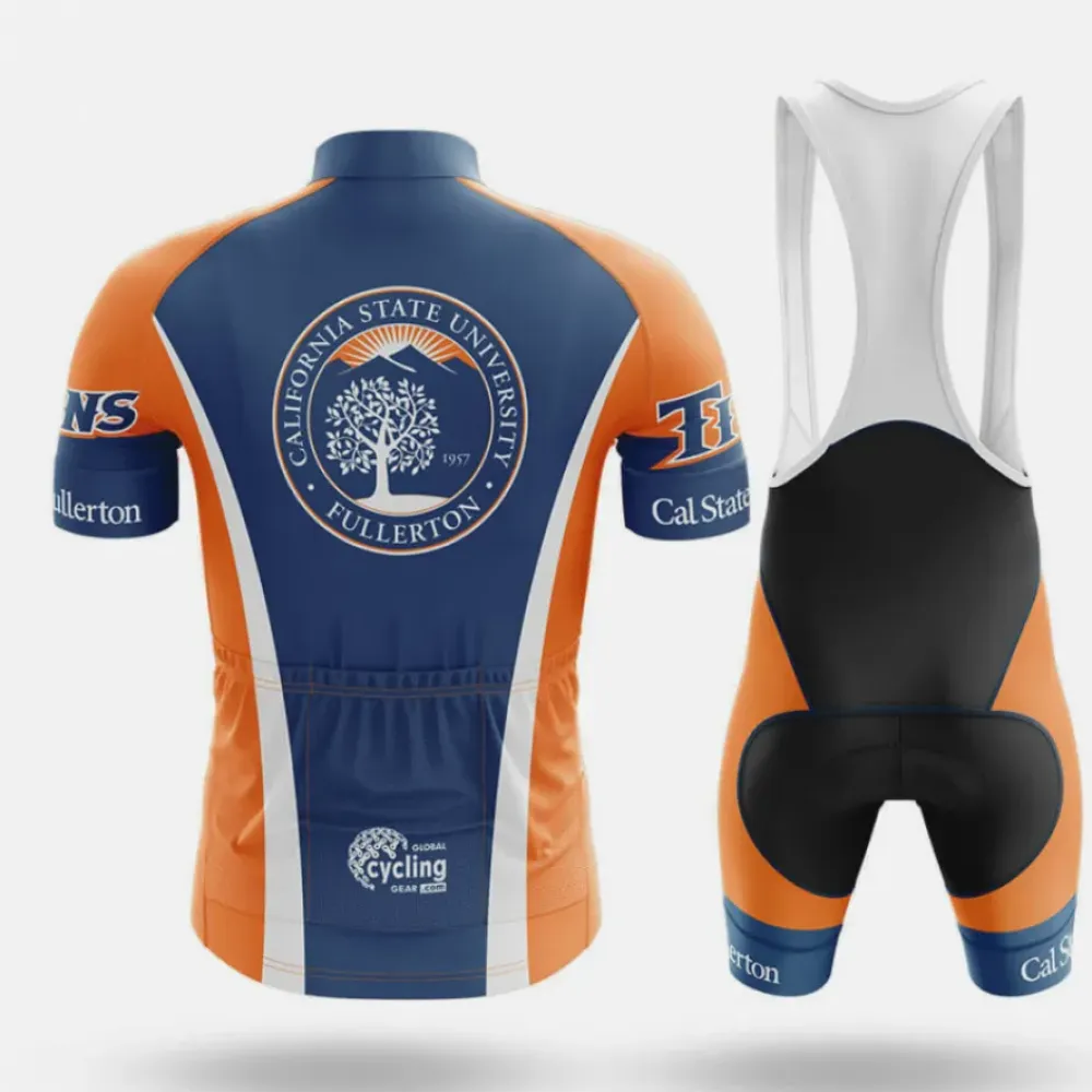 California State University Fullerton Cycling Kit Full Set Navy/Orange/White