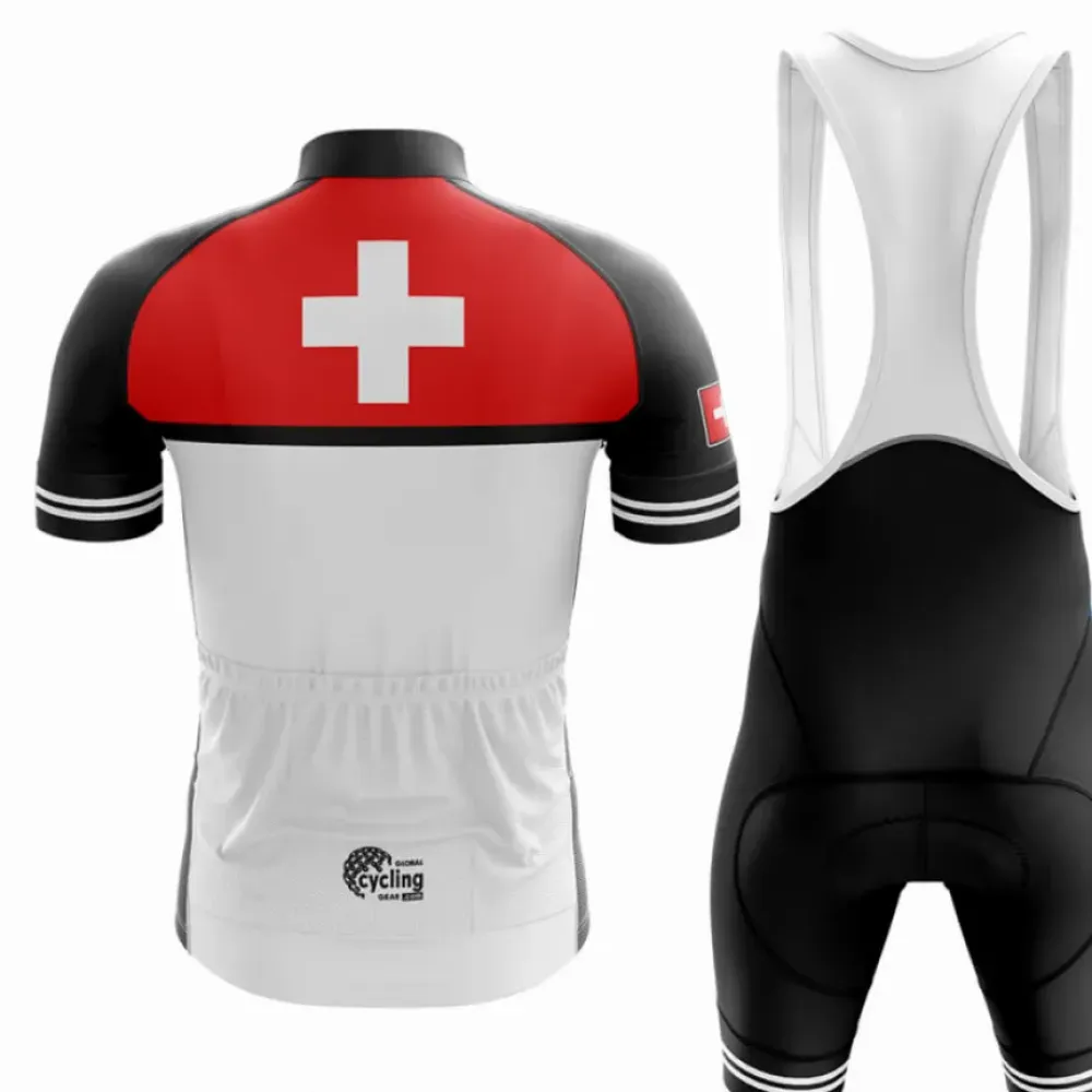 Switzerland S7 Cycling Kit Black/Red/White
