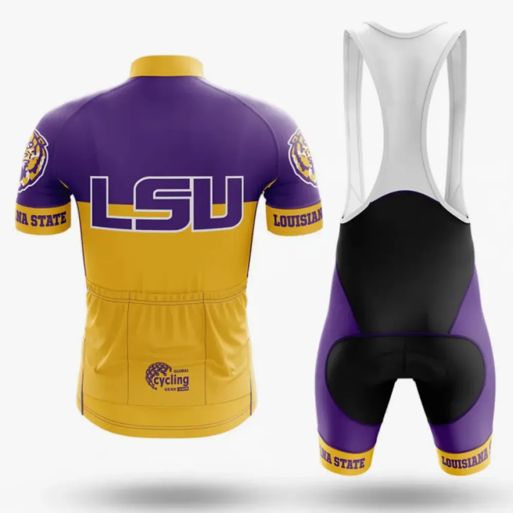 Louisiana State University Cycling Kit Full Set Ver.2 Purple/Gold/White