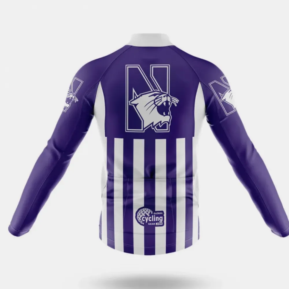 Northwestern Cycling Bibs USA Purple/White/Black