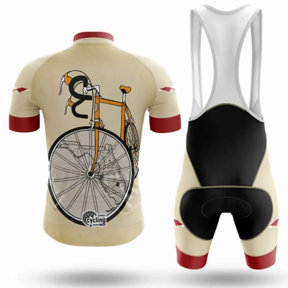 Florida Riding Club Cycling Bibs Comfortable Black/Beige/Burgundy