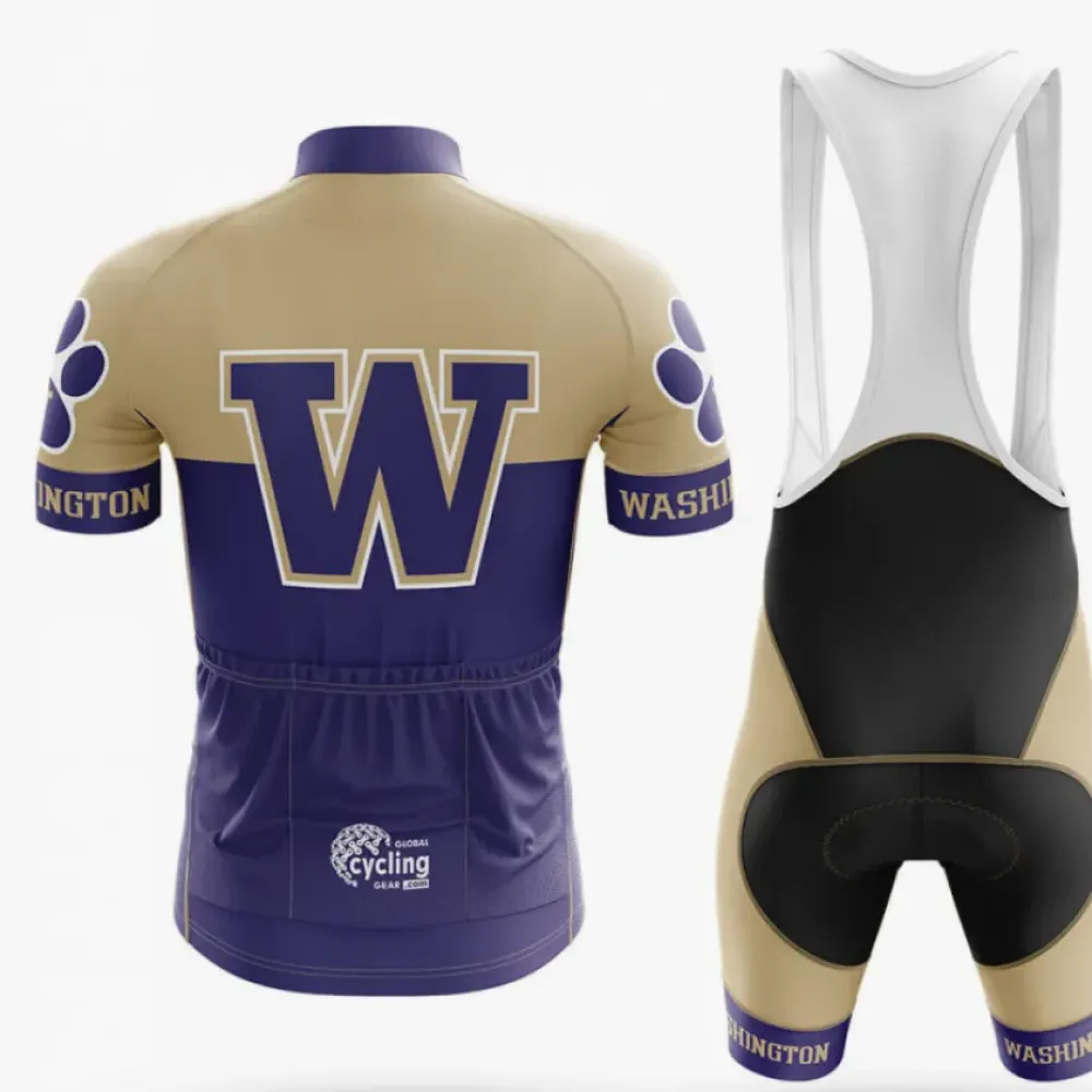 Washington Cycling Bibs University Gold/Black/Purple