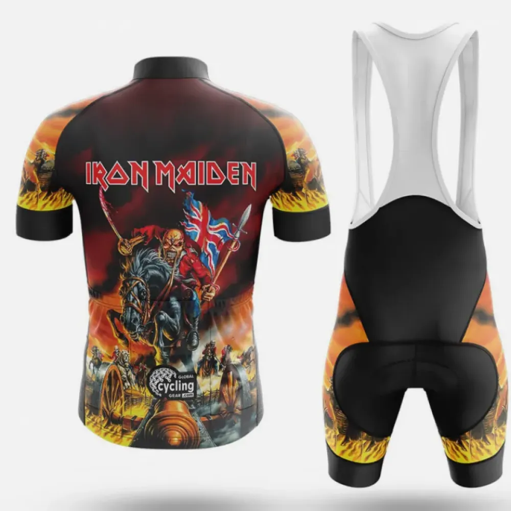 Iron Maiden Cycling Jersey British Flag Red/Yellow/Black
